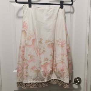 Spanner - Floral Watercolour, A Line Skirt, Fully Lined with Pockets, Size 8